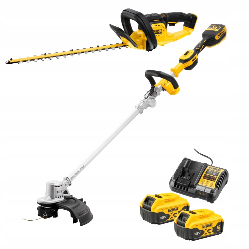 DeWalt DCMST561HT-QW Zestaw Podkaszarka, Nożyce, 2x bateria 5Ah, ładowarka