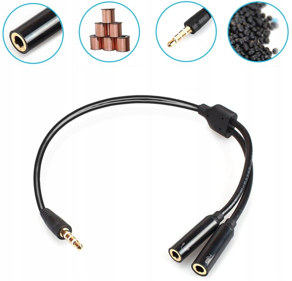 Rozdzielacz adapter słuchawki mikrofon 3,5mm MAONO Marka Inna