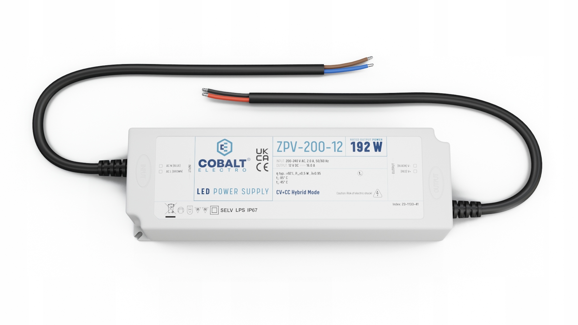 Impulsní napájecí zdroj CobaltElectro Zpv 12V 192W IP67
