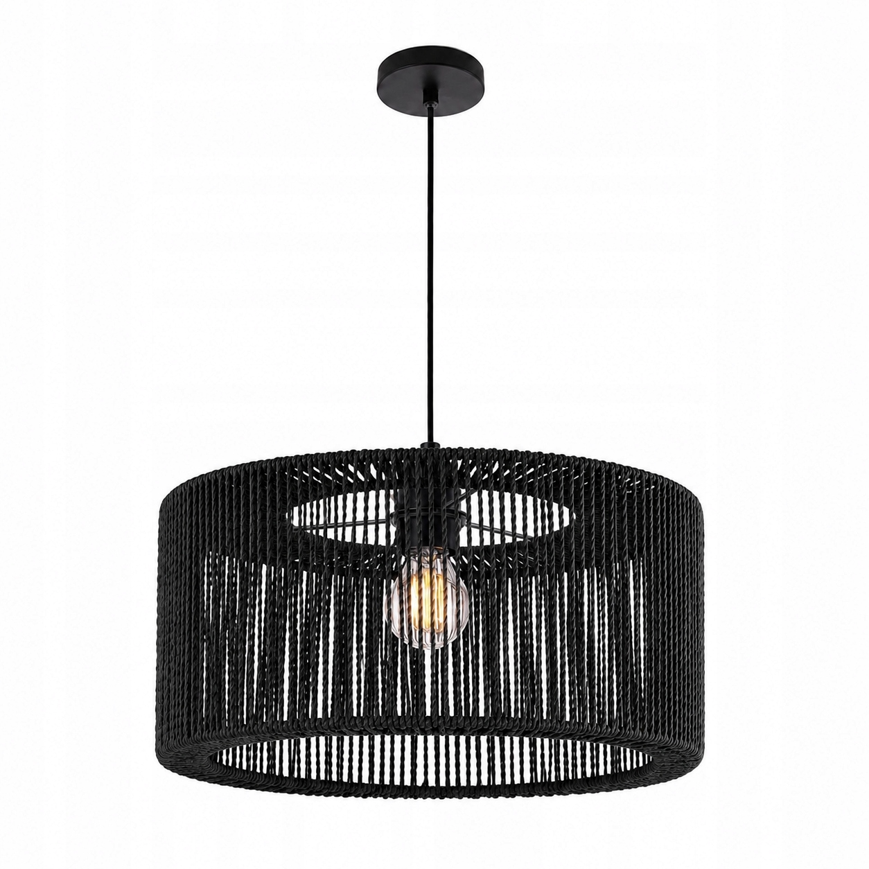 Lampa wisząca Boho Hugo Reyna – Czarna E27