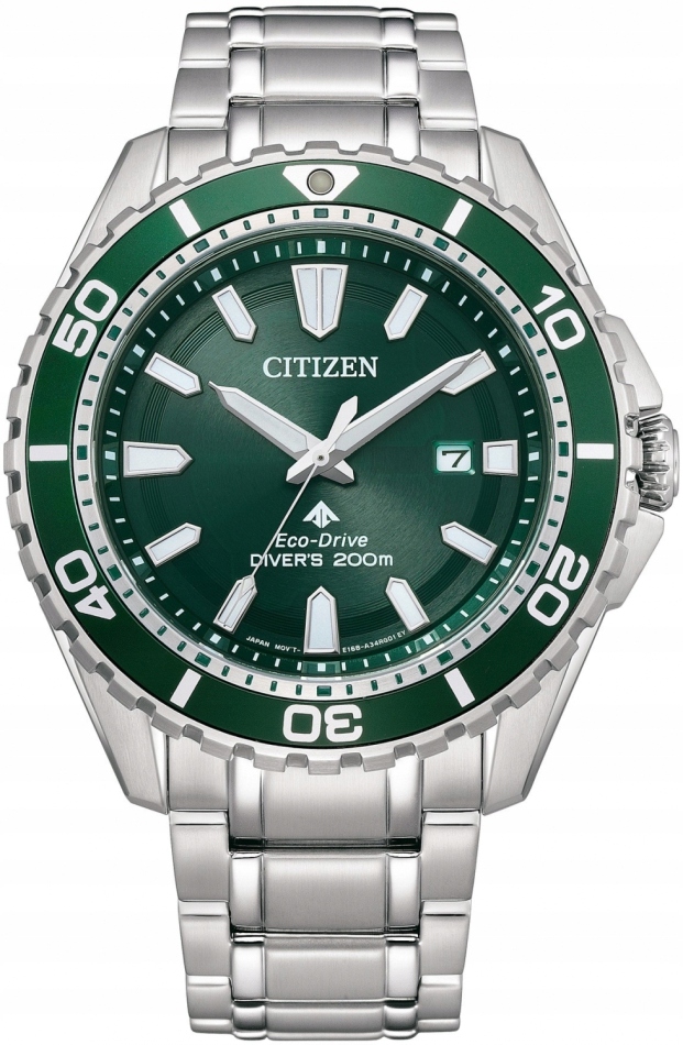 Zegarek męski Citizen BN0199-53X zielony sportowy do nurkowania