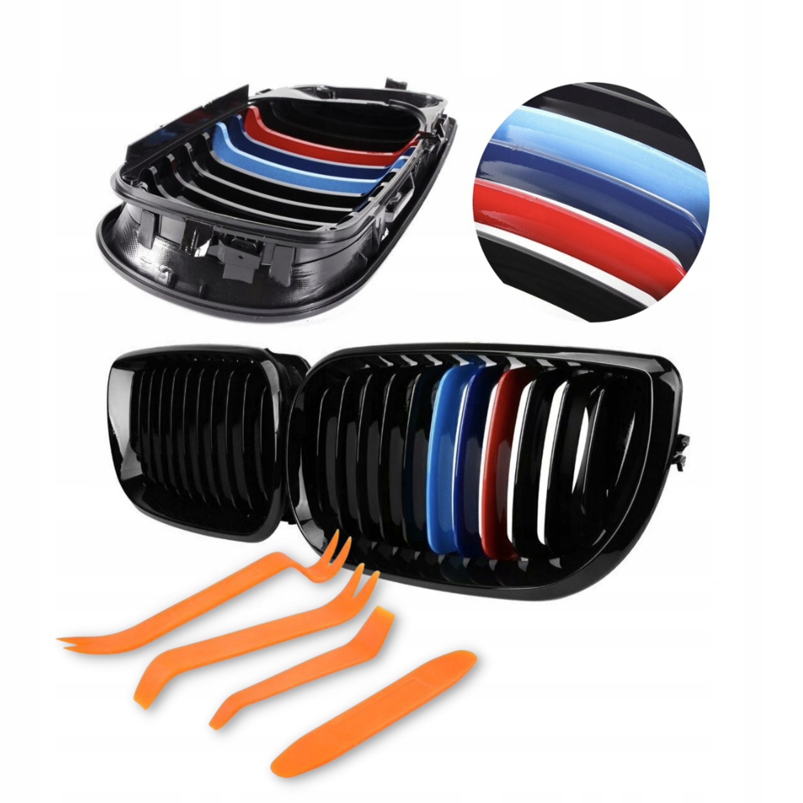 A7405 - BMW 3 E46 гриль нирки чорний манекен блиск красивий