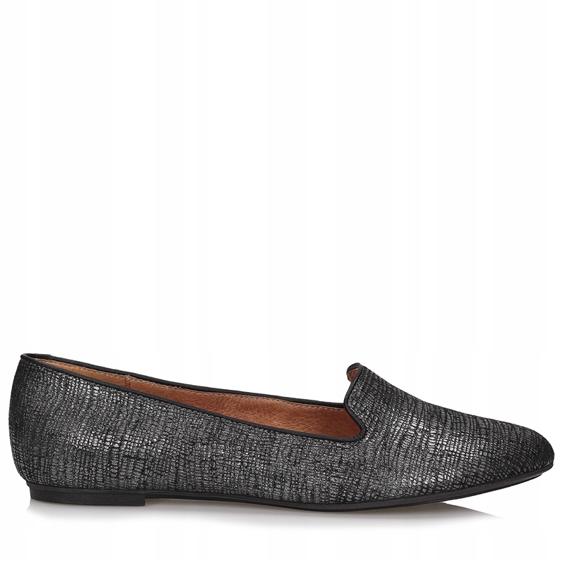 Mokasyny Ryłko 1KPZ4 srebrno czarne - 39