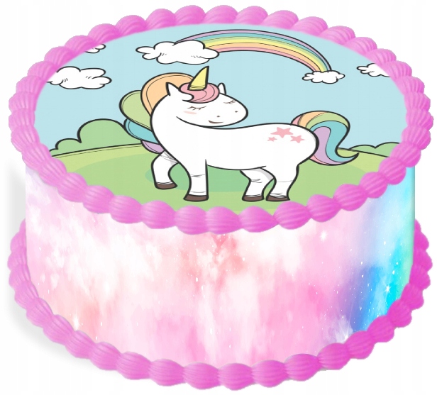 oplatek na dort 29 cm Jednorožec Unicorn Narozeniny