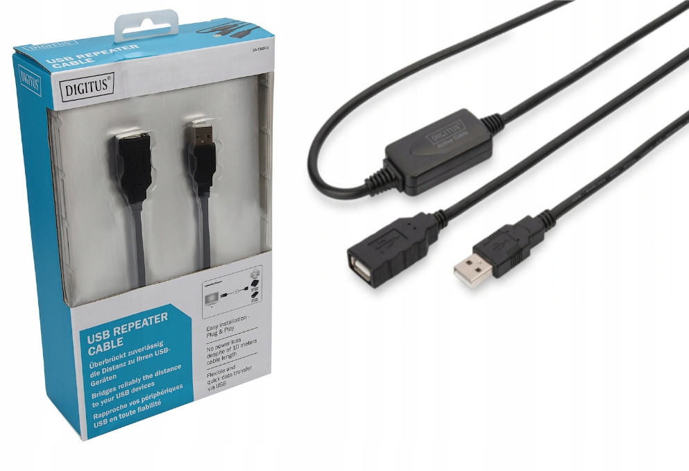 

Digitus Kabel przedłużacz Usb A 2.0 aktywny 10m