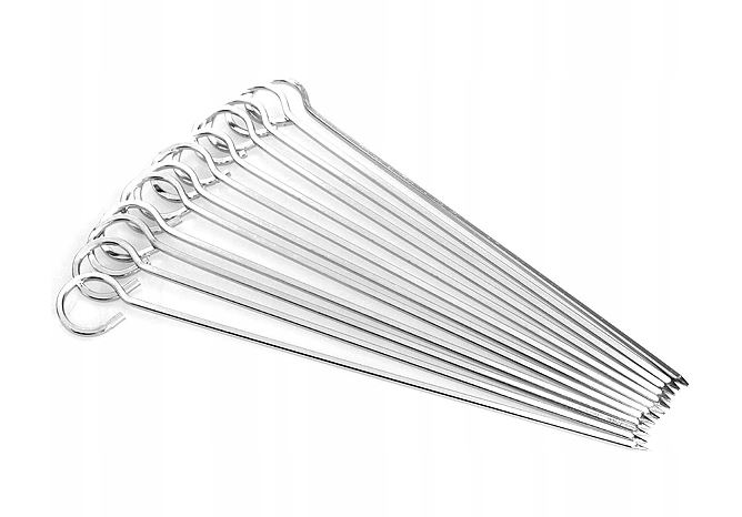 

12x Szpikulce do szaszłyków grilla metal 30cm