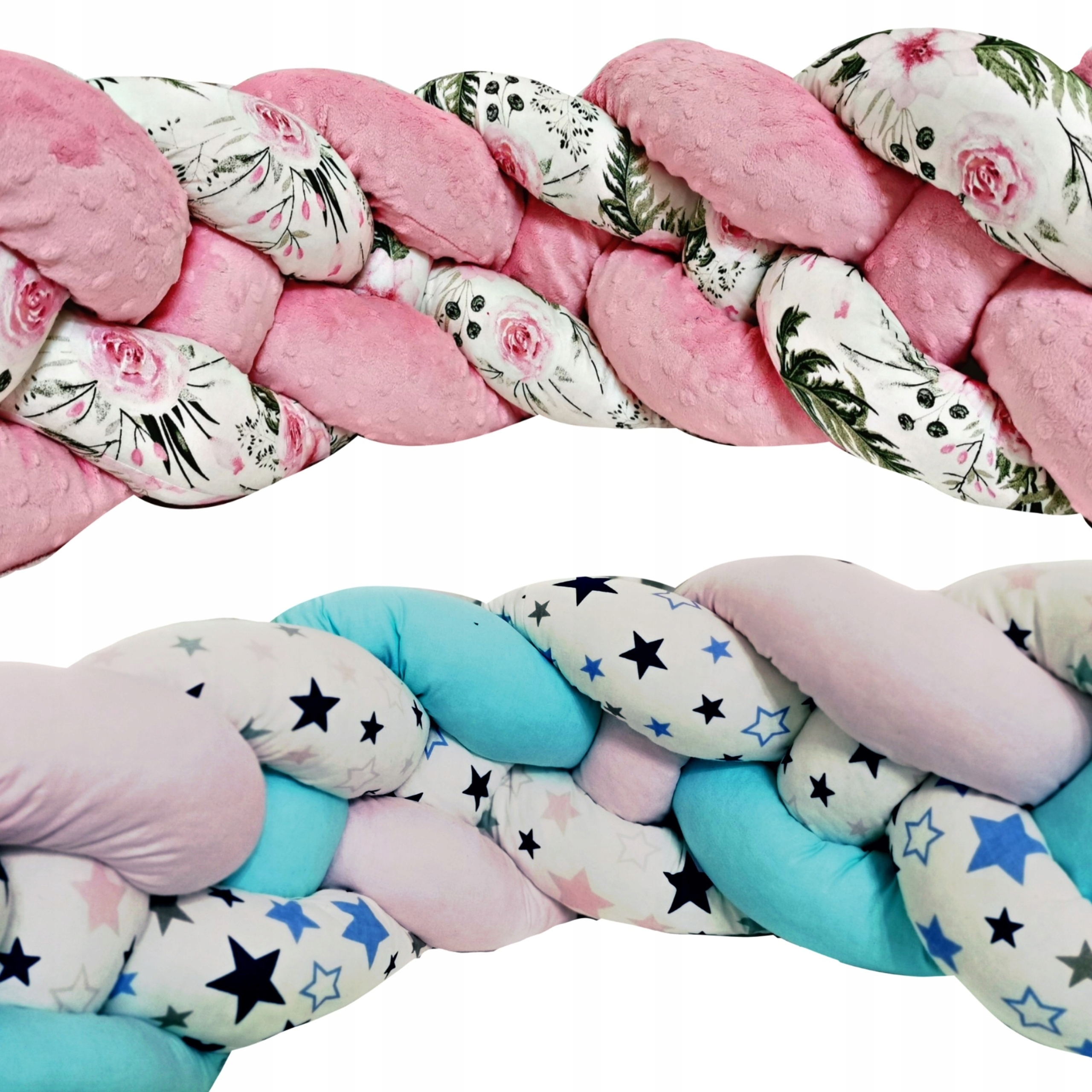 Ochraniacz do łóżeczka warkocz knot 140cm 4 elem