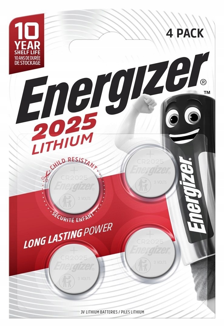 Energizer Baterie Specjalistyczne CR2025 4 Sztuki