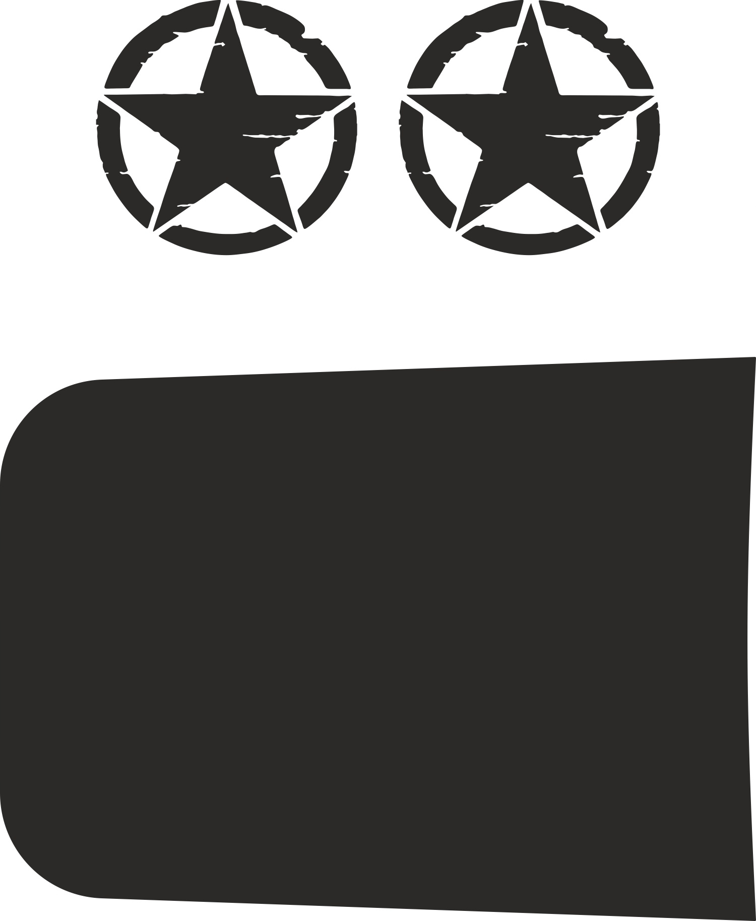 Naklejki JEEP RENAGADE MASKA GWIAZDA 4x4 terenowe