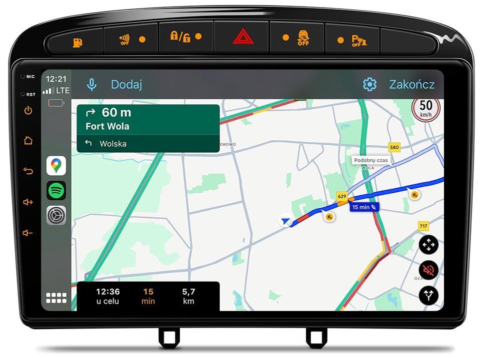 Peugeot 308 T7 2007-2013 Android Carplay Rádio Navigace 8GB/128GB Dsp