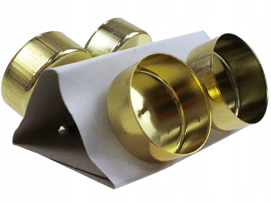 PODSTAWKI POD ŚWIECĘ ŚWIECZNIK 4cm 4 szt. Złote