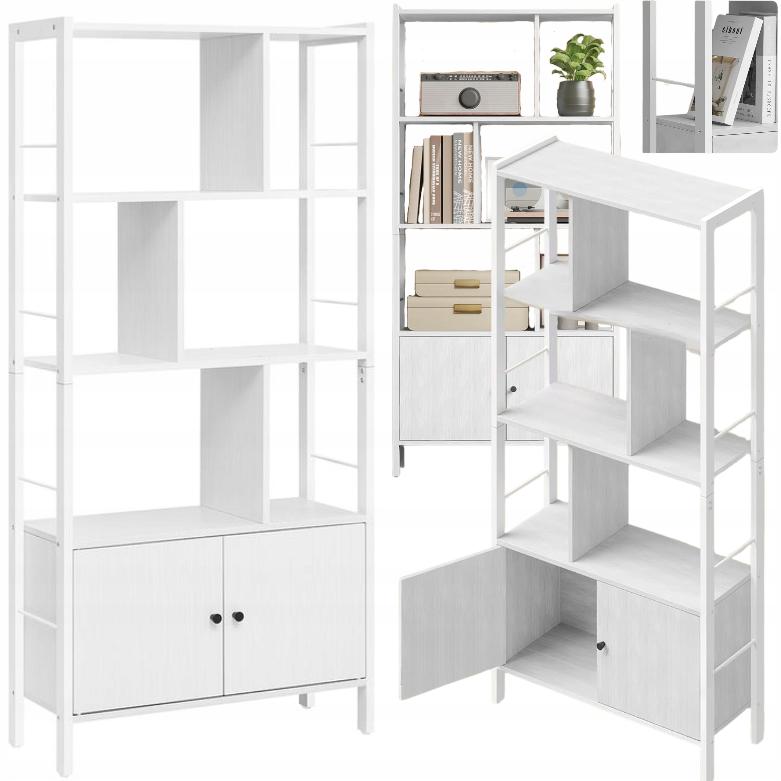 Veľký Regál Drevený kovový Otvorený Police Uzamykateľná Industriálna skrinka