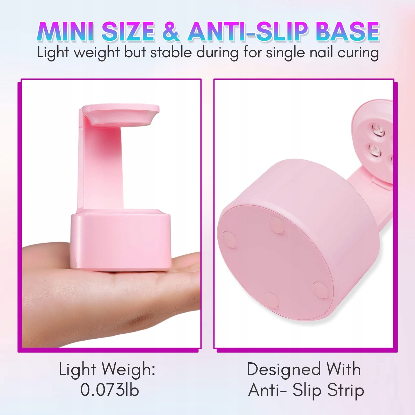 MAKARTT Mini 5W Różowa Lampa UV LED Do Paznokci Dla Początkujących — miniatura 8