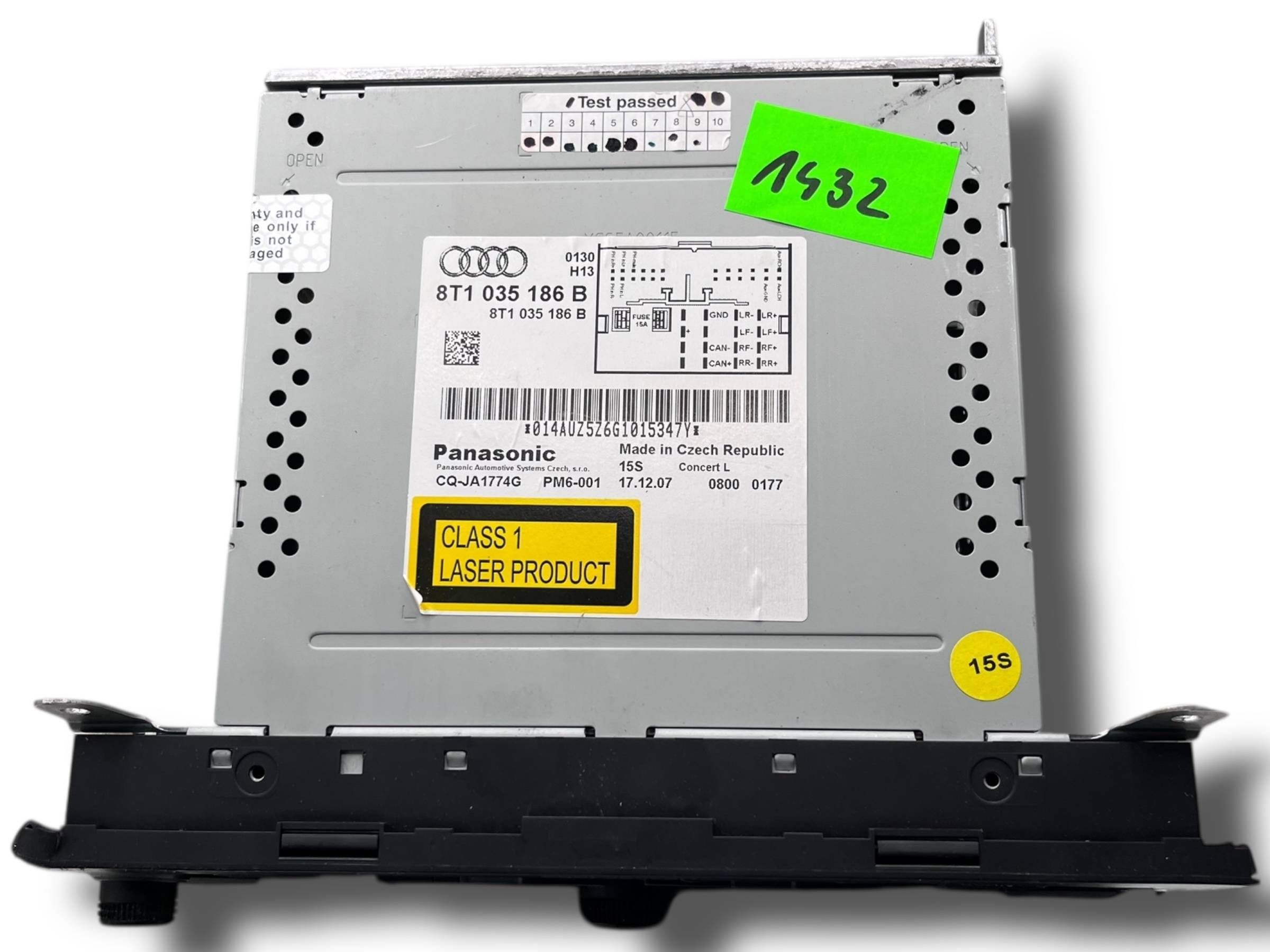 RADIO ODTWARZACZ AUDI A4 B8 8T1035186B !J
