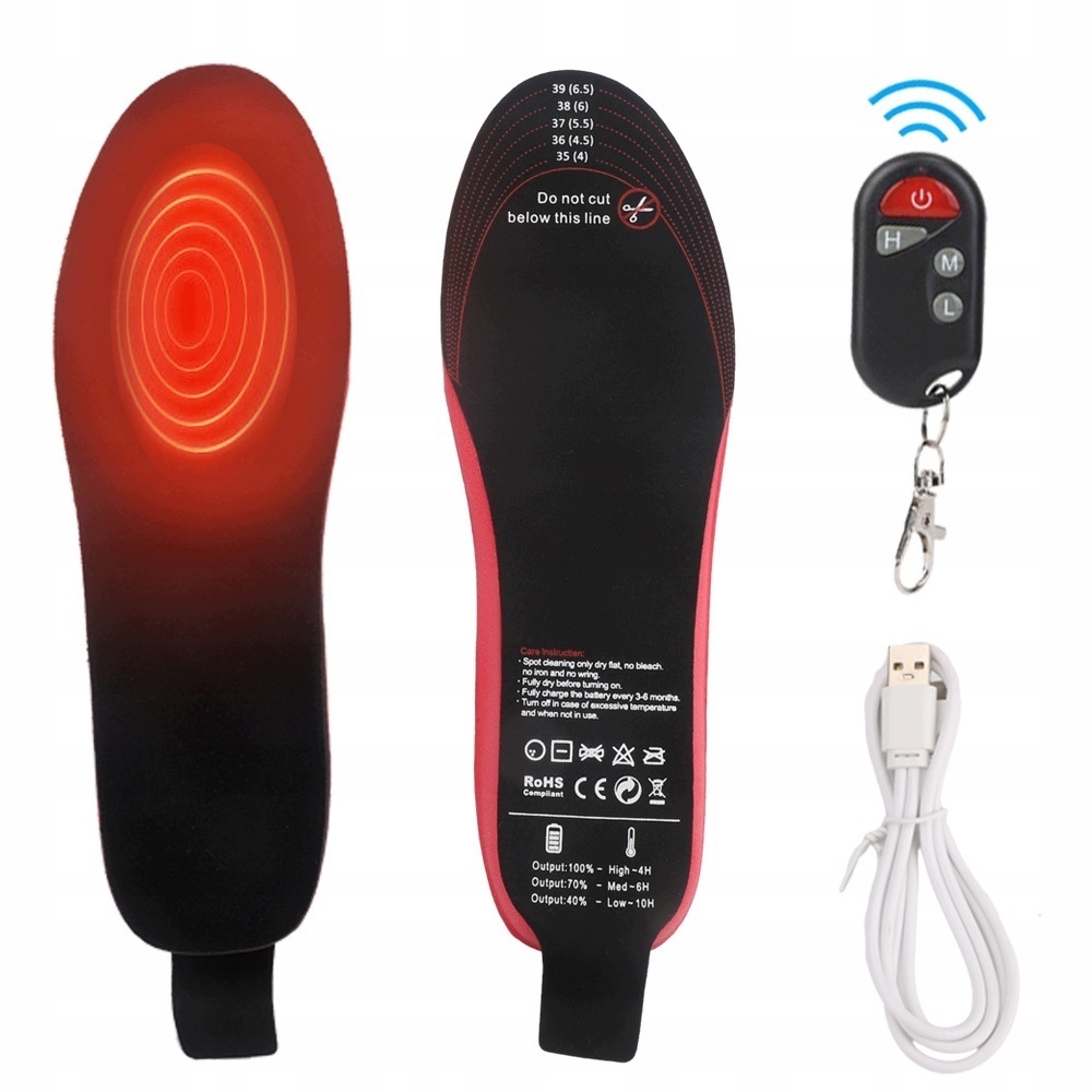 Vyhřívané Vložky Podrážky Do Bot Pro Termické Nohy Elektrické Usb 41-46
