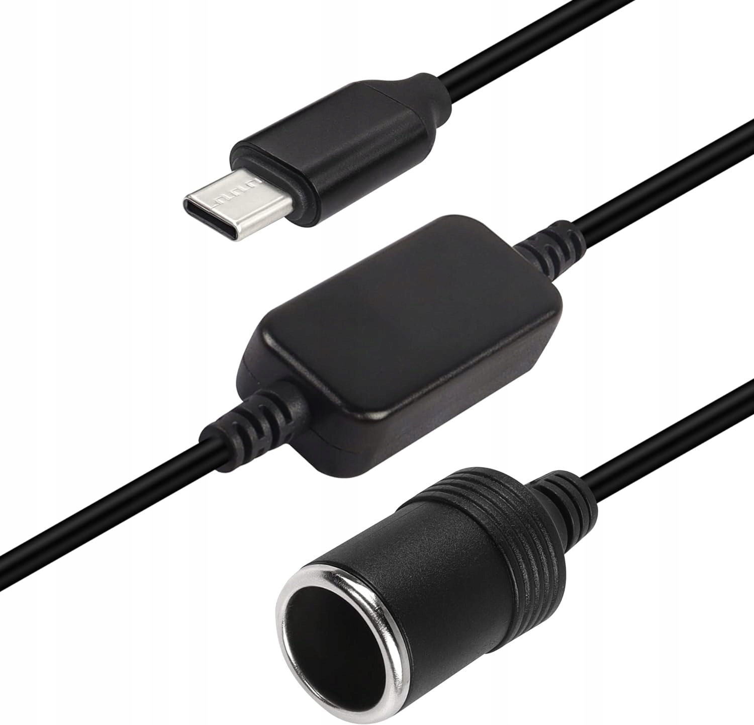 Usb C męski 5V 3A do 12V adapter do gniazda zapalniczki konwerter kabla