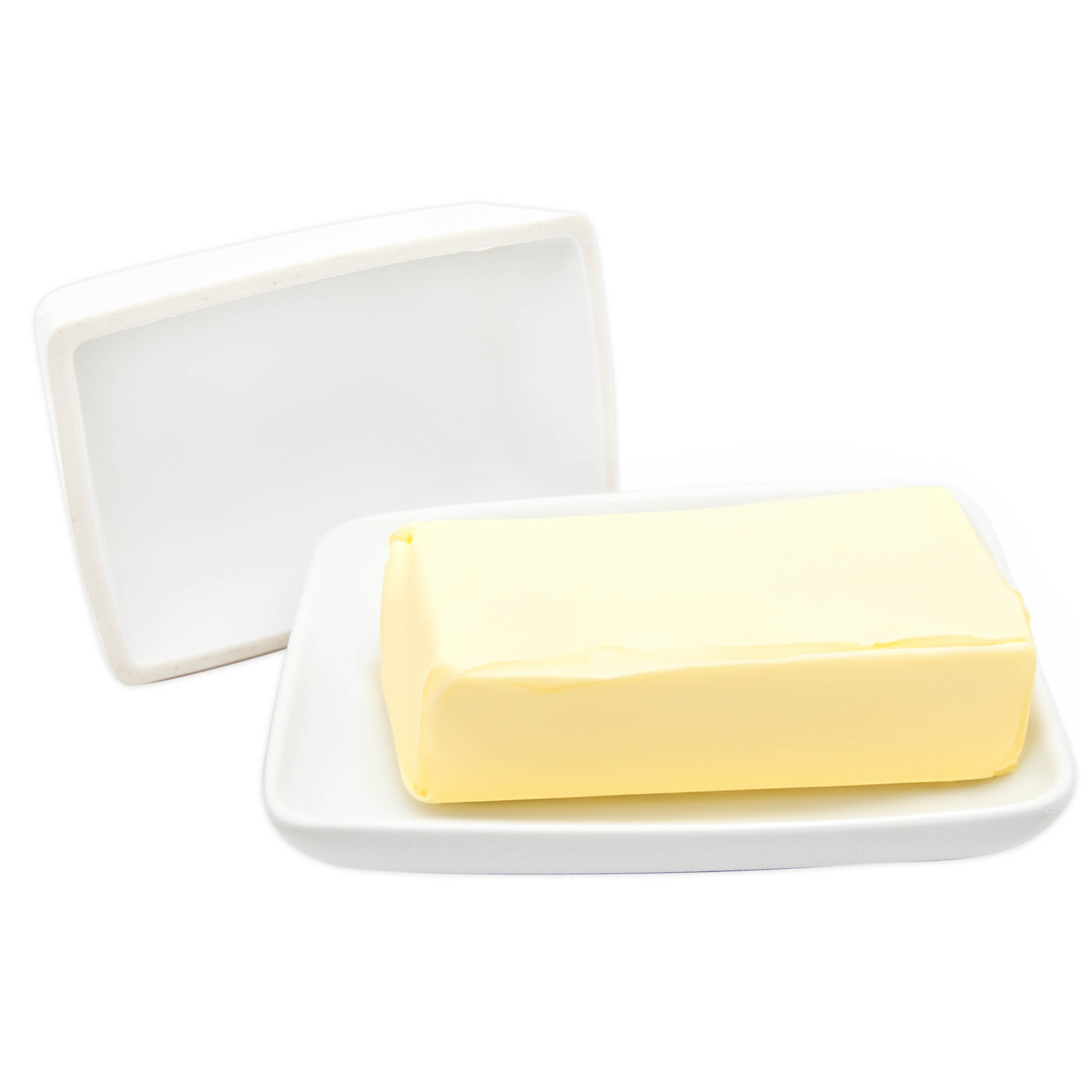 MASELNICZKA CERAMICZNA MASELNICA POJEMNIK NA MASŁO SERY Kształt prostokątny