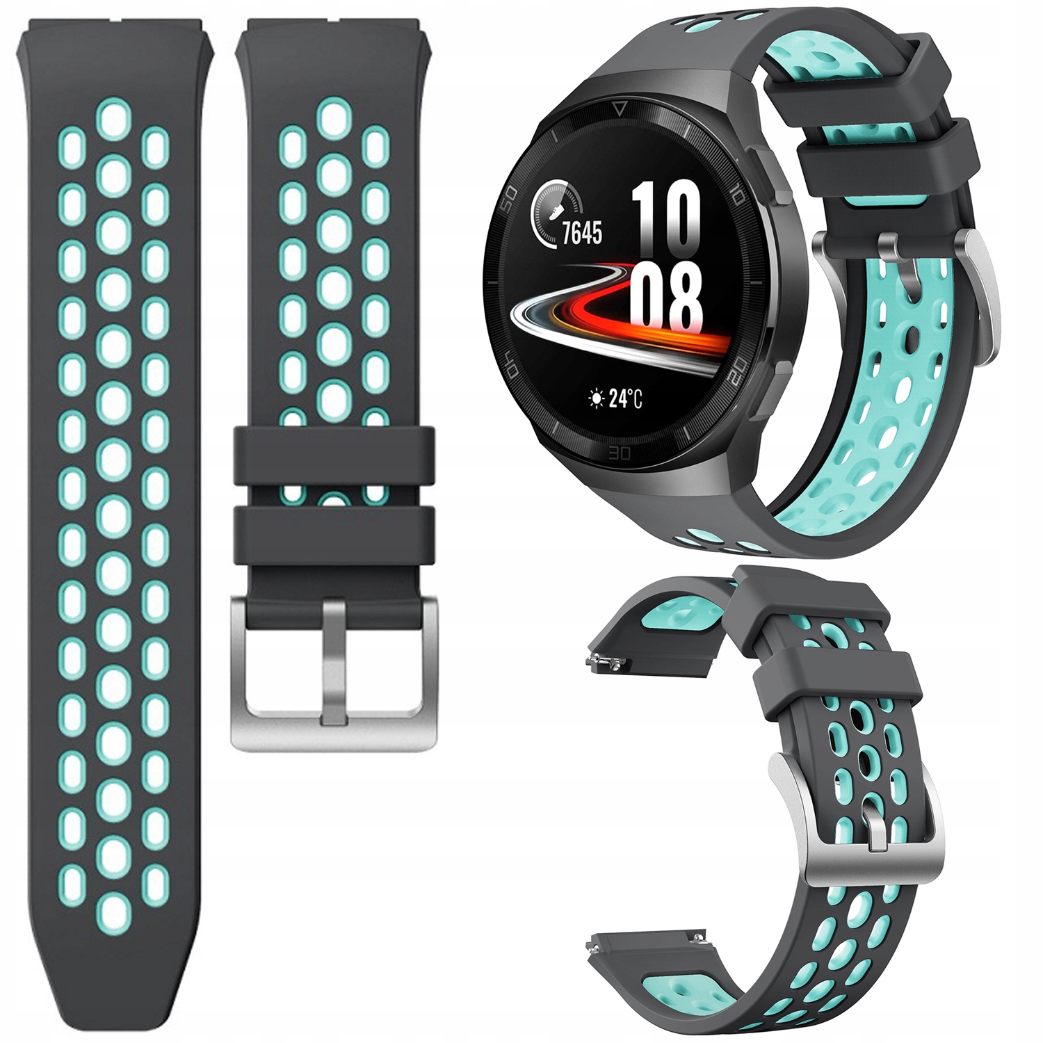 Pasek do HUAWEI WATCH GT2e GT2 E | Jak oryginał Materiał guma