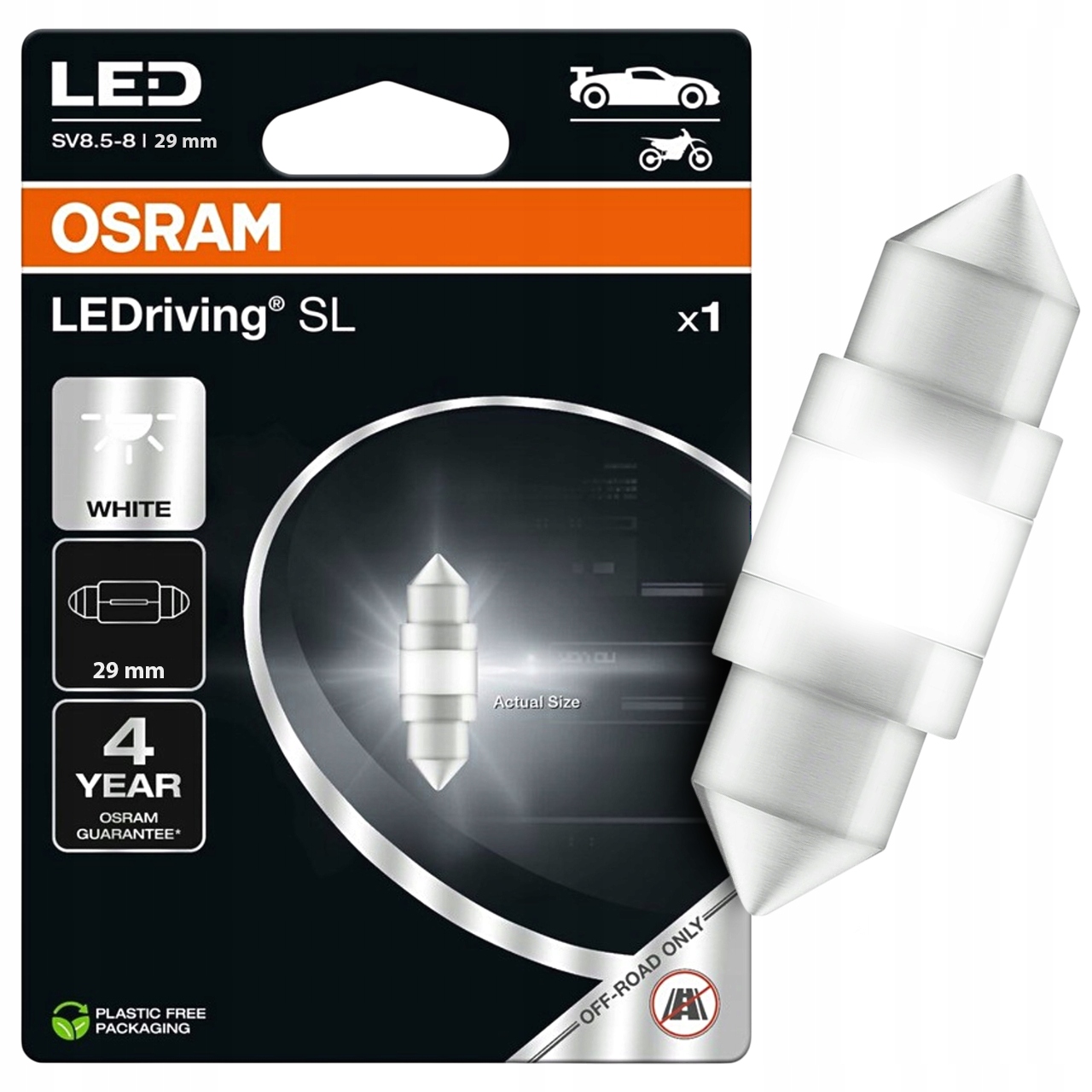 Żarówka Osram C5W 29MM LEDriving Sl Żarówki Rejestracji Wnętrza White Led