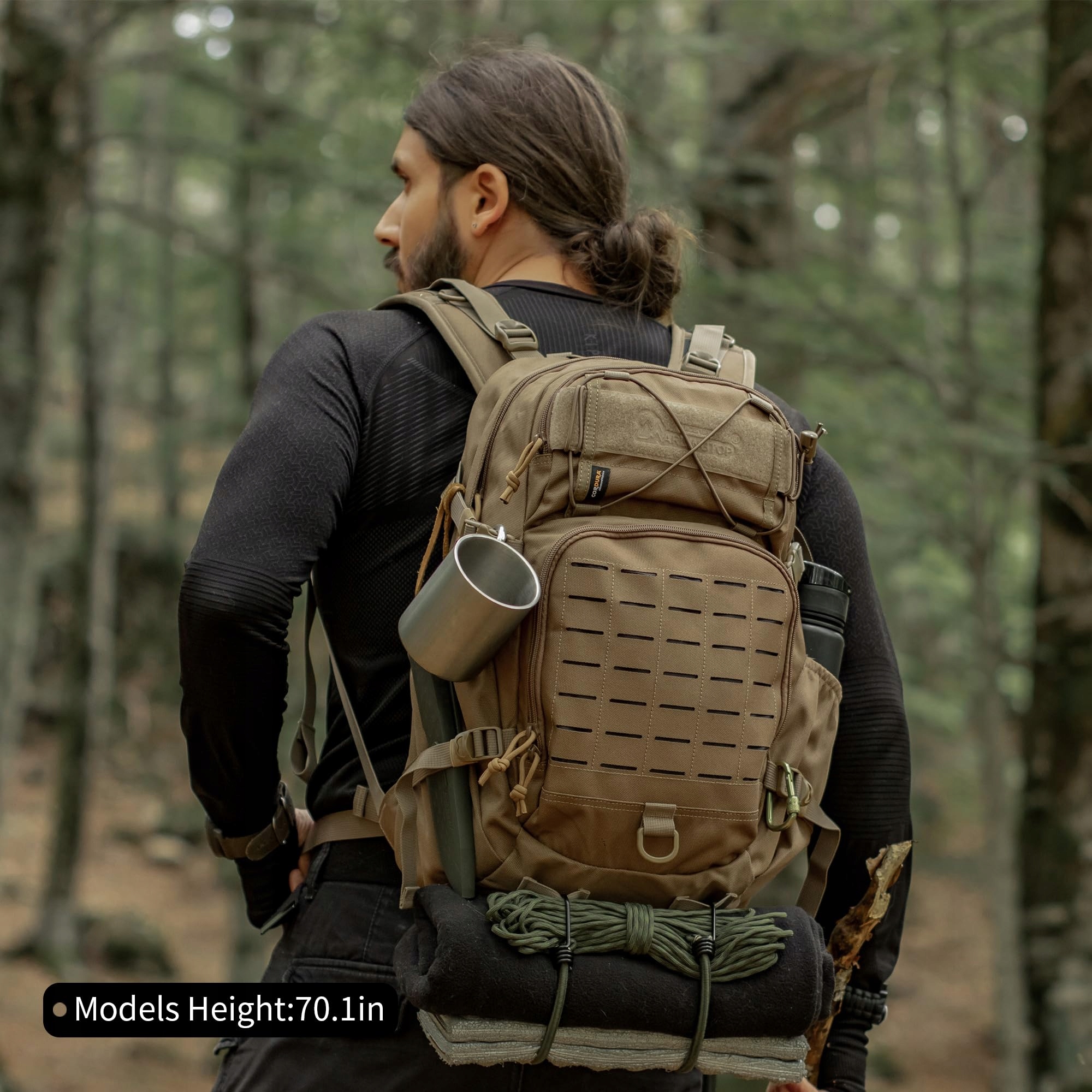MARDINGTOP Plecak Taktyczny 25L Wojskowy Męski Outdoor Trekking Cordura — miniatura 5