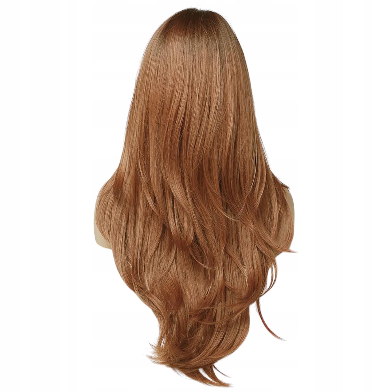 Honygebia Dlouhá měděná paruka s ofinou Ombre kaštanově blond 66 cm