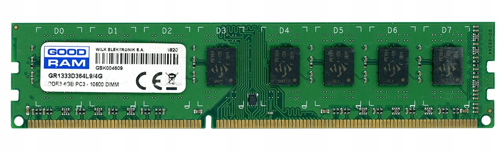 Pamięć Goodram 4GB DDR3-1333Mhz GR1333D364L9/4G