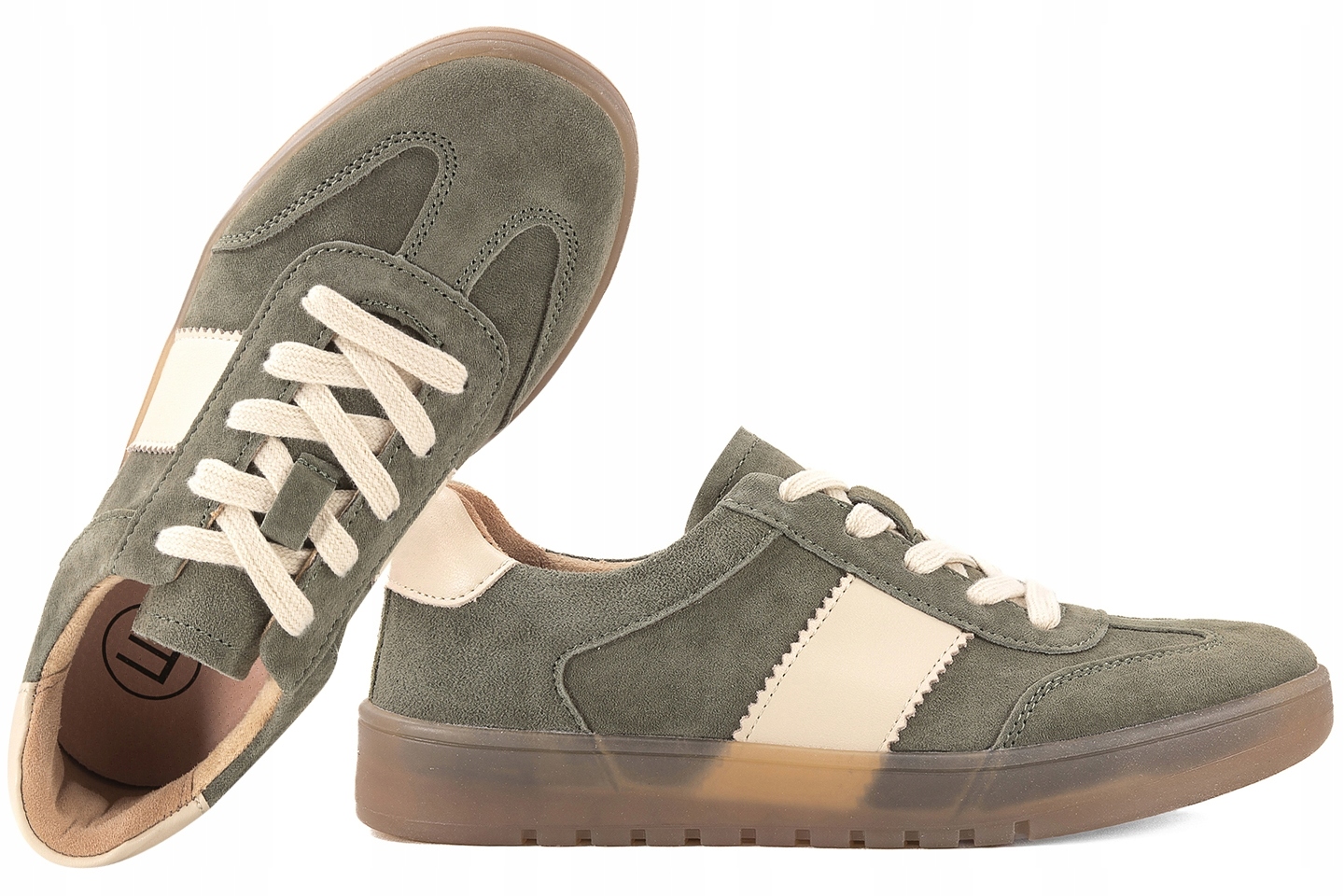 Filippo DP6770 Dámské Sportovní Polobotky Kožené Boty khaki 36
