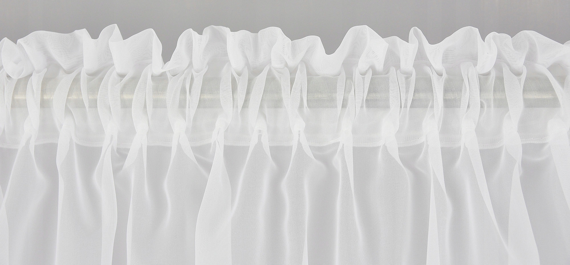 BIAŁA FIRANA GOTOWA WOAL TAŚMA CYRKONIE DIAMENTY Marka Nav-Hess