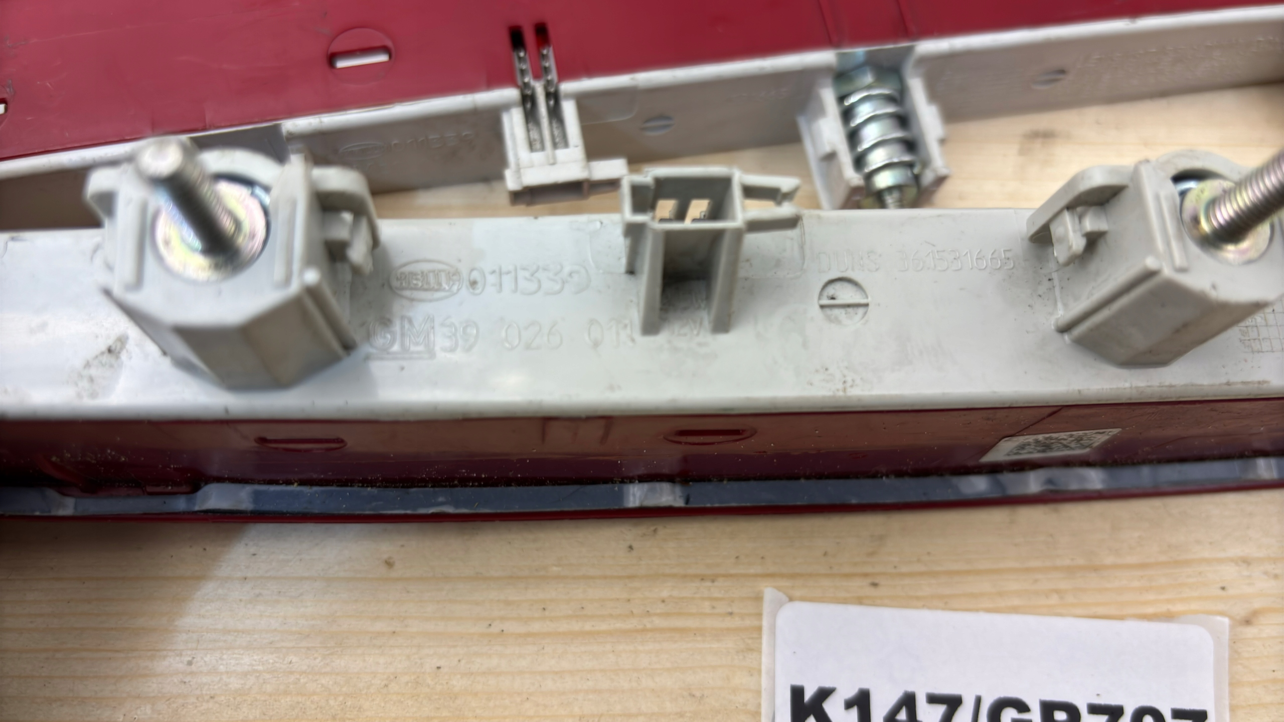 OPEL CASCADA light STOPU LEDOWE light STOP 39026011 K147/GR707