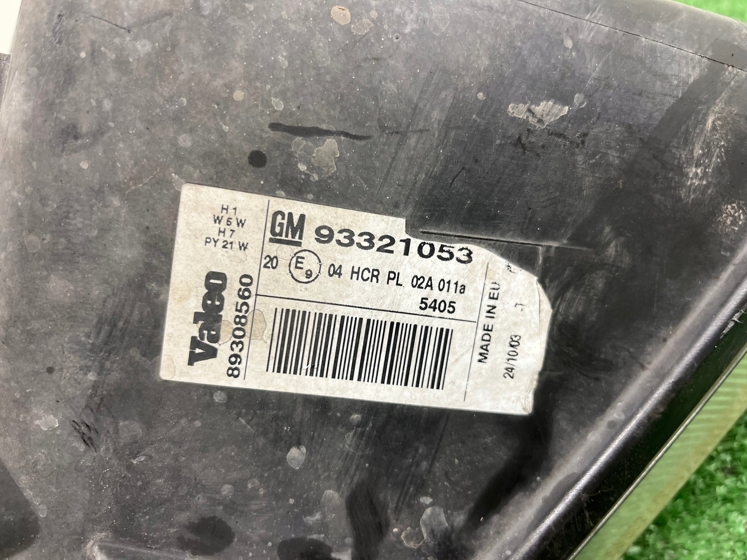 light right front OPEL MERIVA A 93321053
