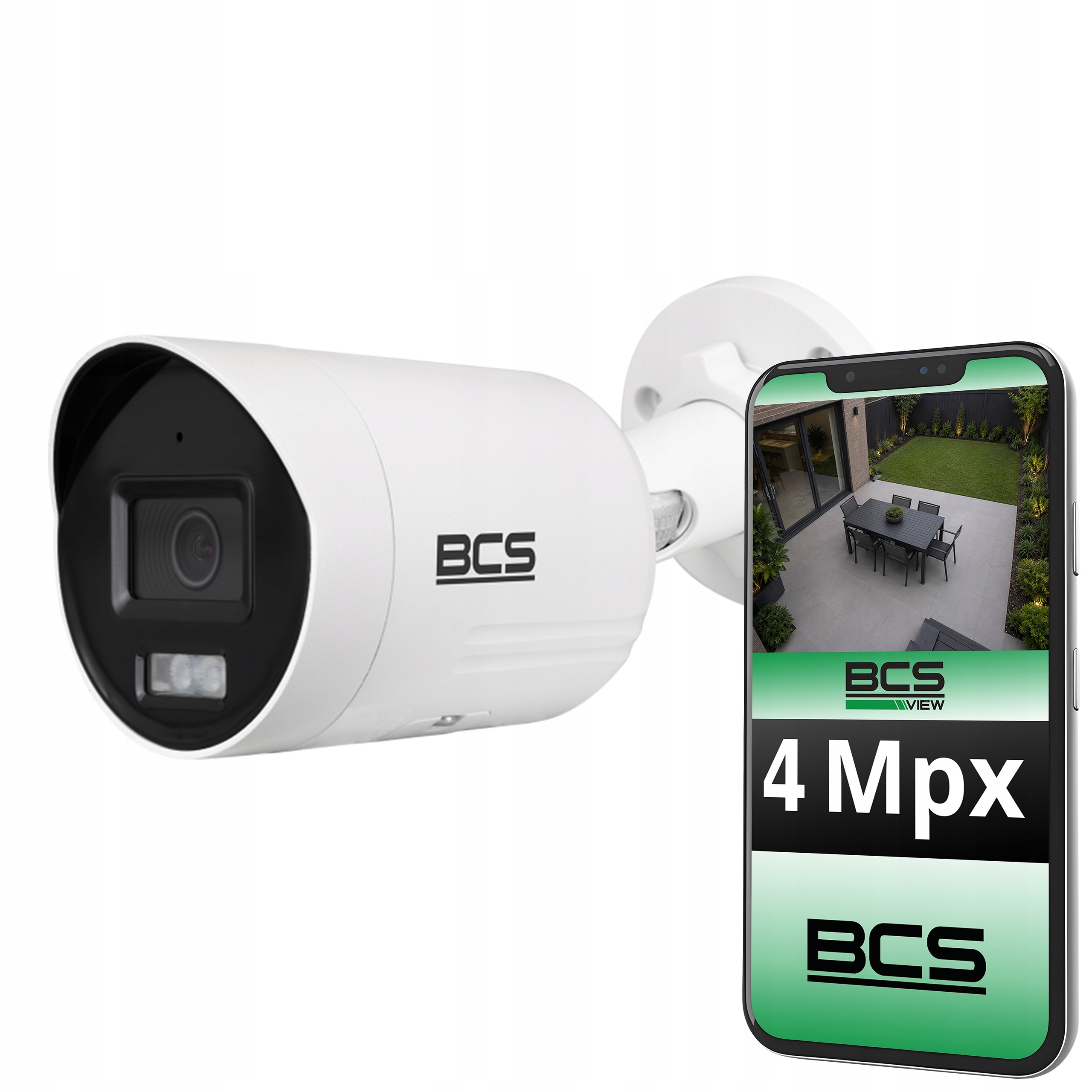 Ip Kamera Bcs View Vonkajšia Tubová 4MPX Ir 40m Analytika Obrazu Mikrofón