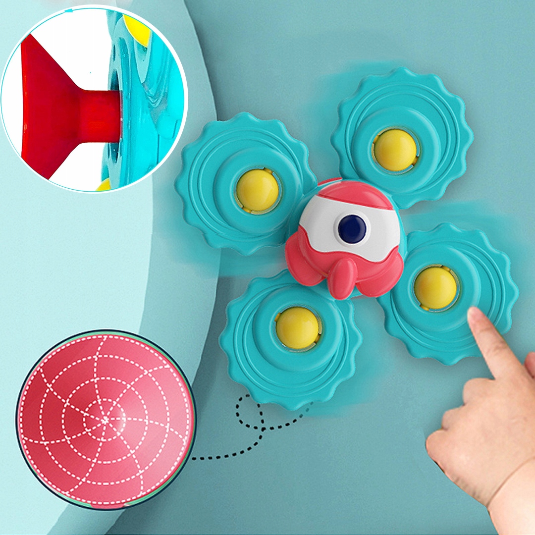 FIDGET SPINNER Z PRZYSSAWKĄ SENSORYCZNĄ KĄPIEL PREZENT GRZECHOTKA 3 SZTUKI Kod producenta U974