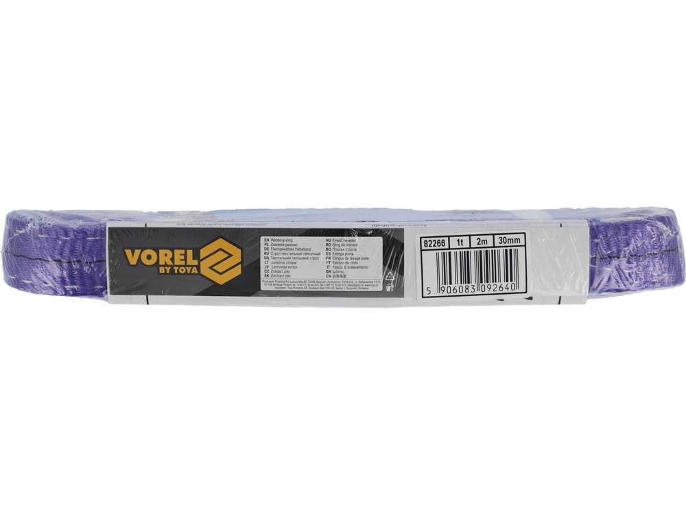 PAS TAŚMA 2M 30MM DO PRZENOSZENIA ŁADUNKÓW 1T EAN (GTIN) 5906083092640