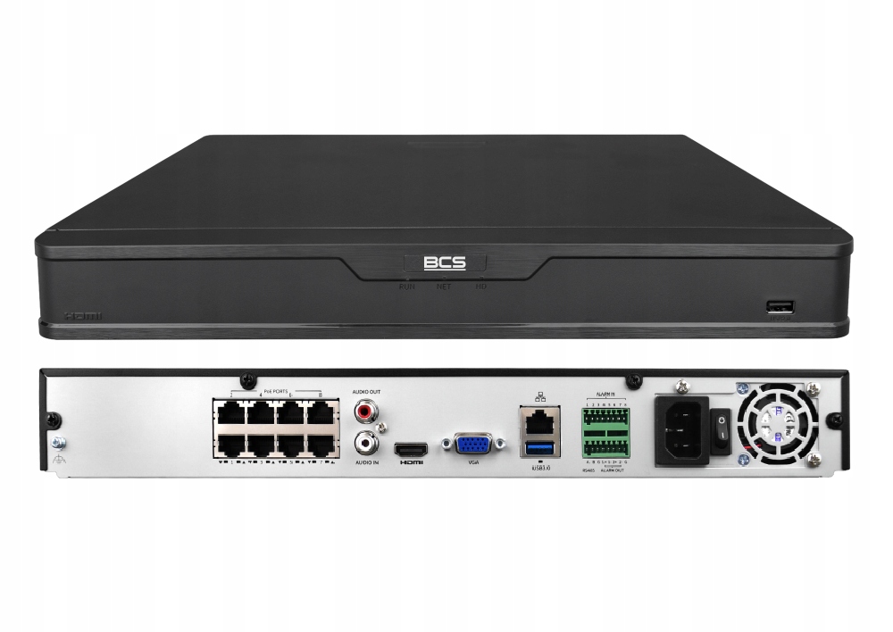 Ip rekordér BCS-P-NVR0802-A-4KE-8P(3) 8-kanálový, 8xPoE, 12Mpx |bcs Point