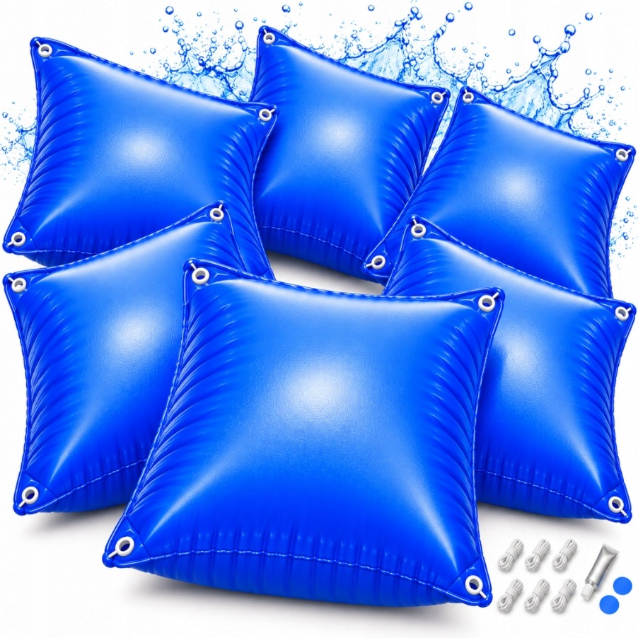 6 x polštář do bazénu 120 x 120 cm na zimu pro zvedání široké plachty