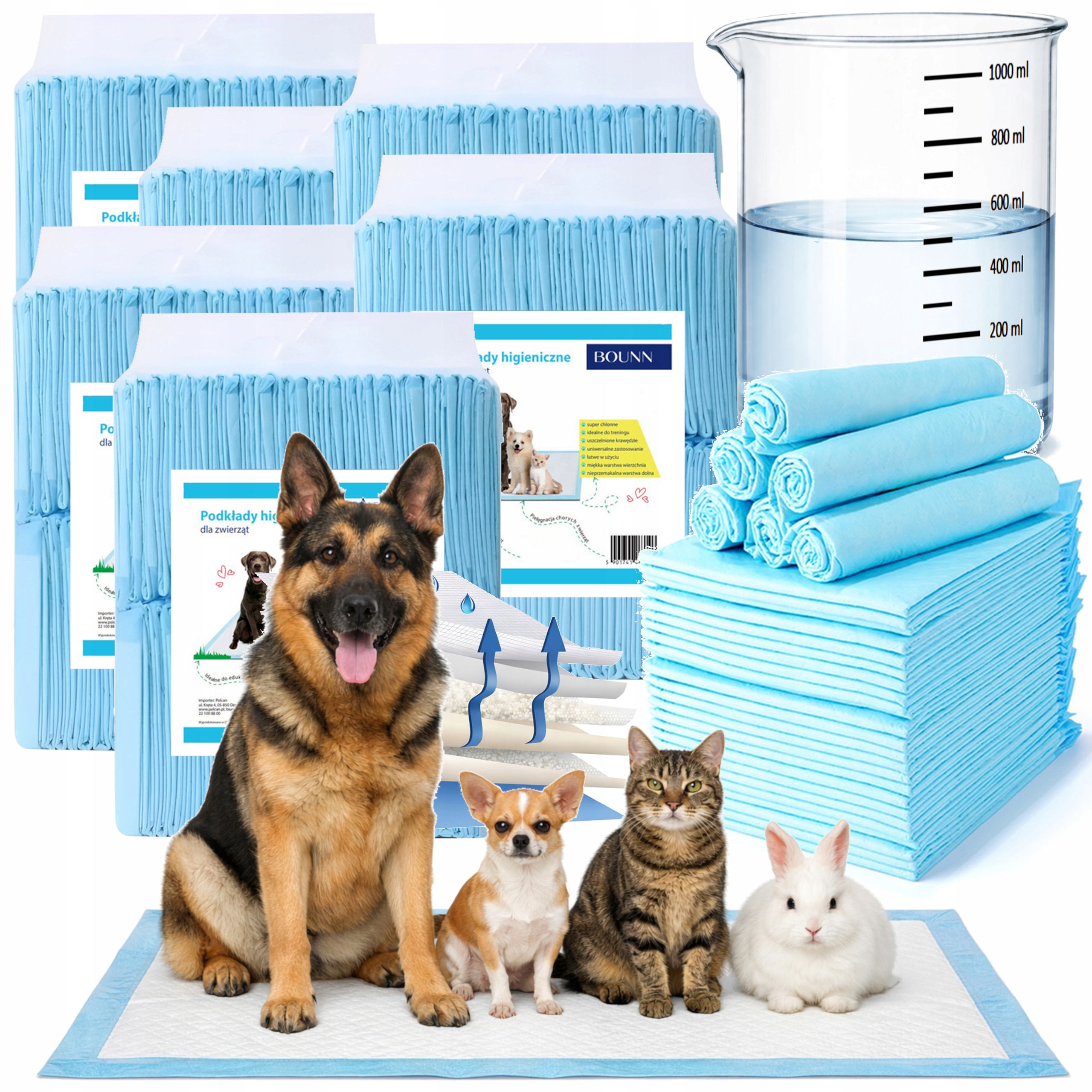 Hygienické Podložky 45x60 Absorpční Podložky Pro Psa Na 6x50 ks 500 ml