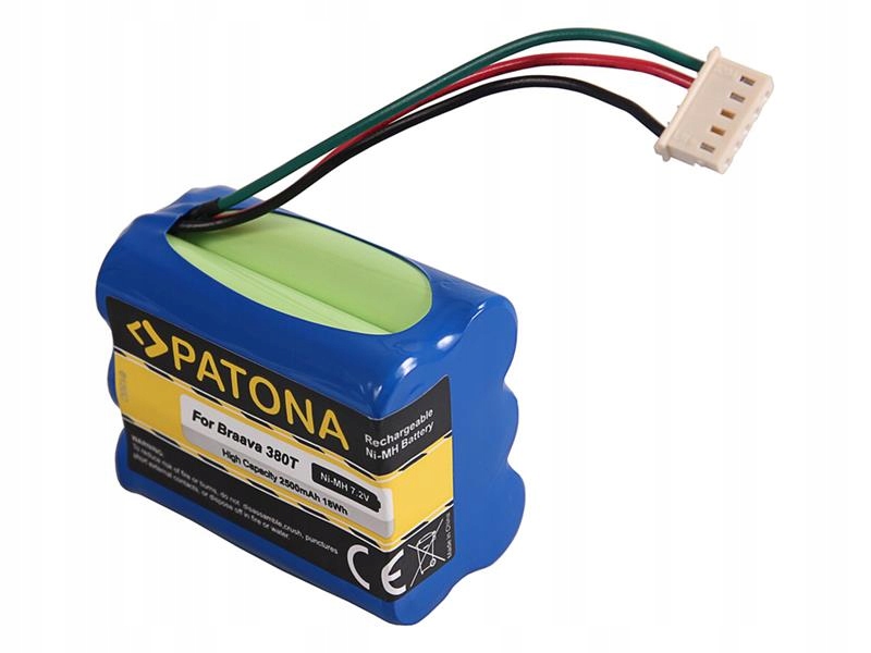 Baterie pro vysavače iRobot Braava 380T/390T 2,5Ah Ni-Mh 7,2V Patona PT6130