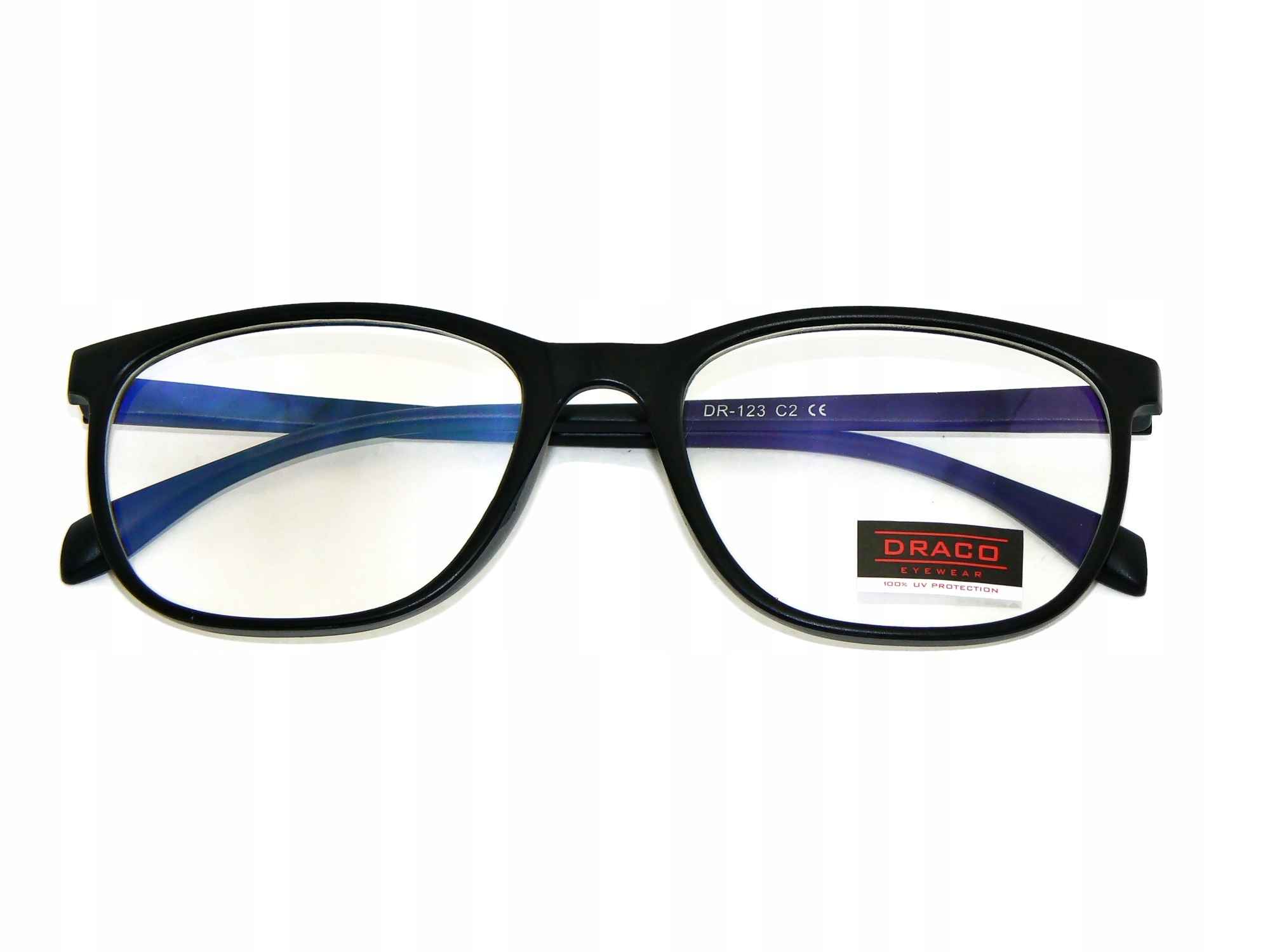 

Męskie Okulary Antyreflex Czarne zerówki blue ligh