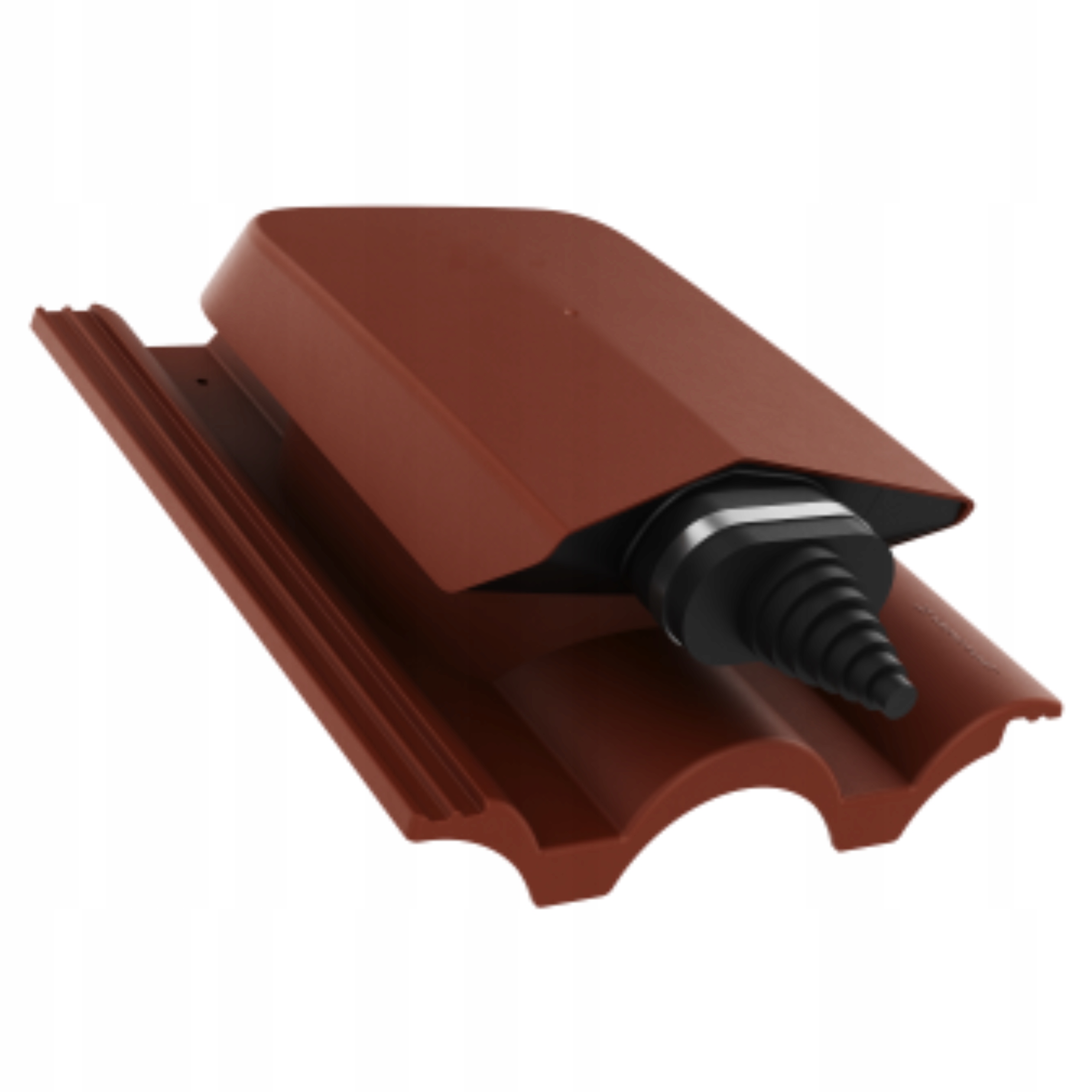 Solární Přechod na solární kabely střešní taška Braas Grecka Kasztan