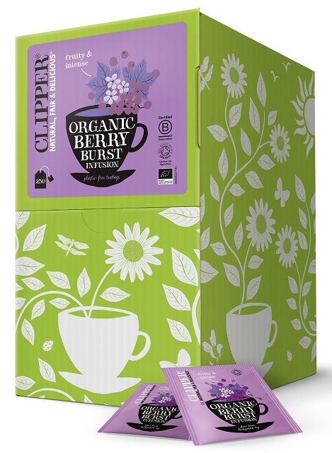 Čaj s příchutí černého rybízu a maliny bio (250 x 2,5 g) 625 g Clipp