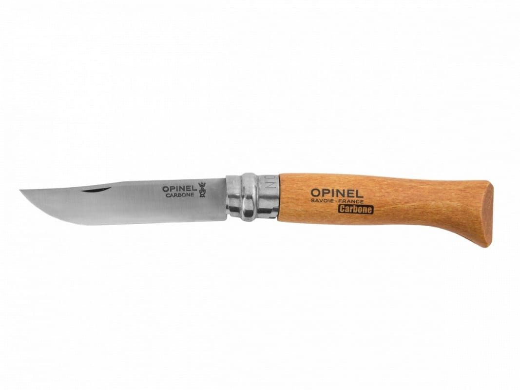 Nóż Opinel 8 carbon buk stal węglowa składany Edc