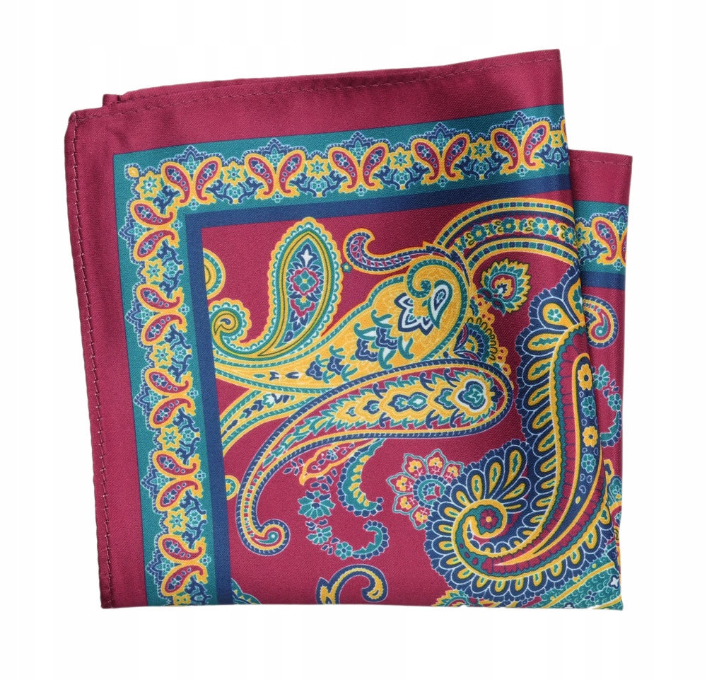 

Elegancka Męska Poszetka Wzór Paisley Łezki Alties