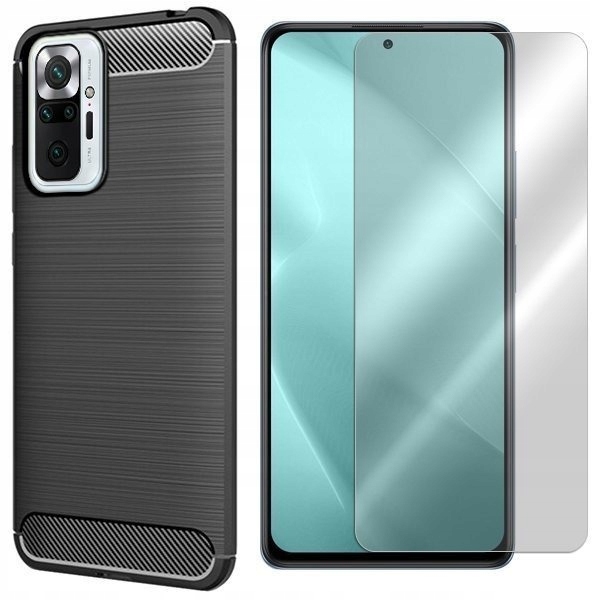 

Etui Do Xiaomi Redmi Note 10 Pro Karbon + Szkło 9H