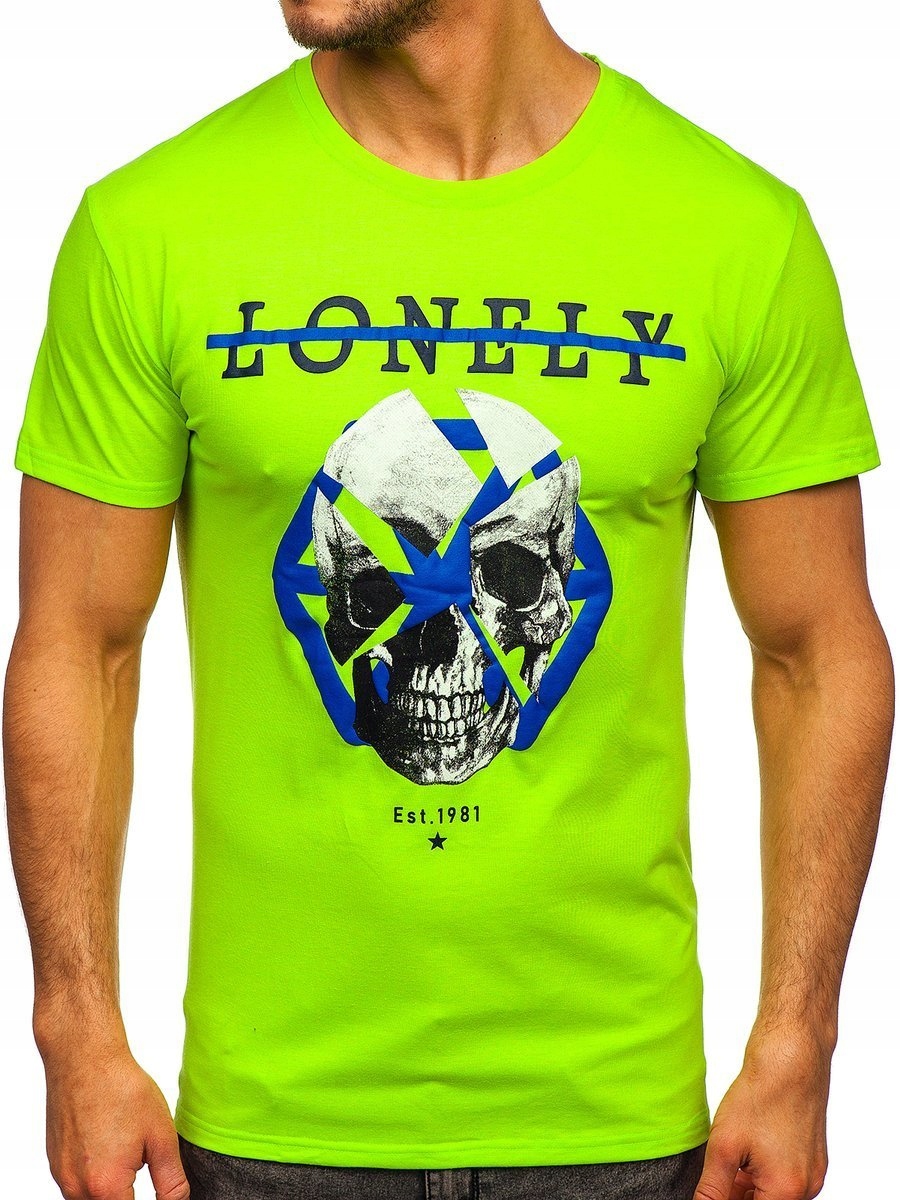 

T-shirt Męski Koszulka Zielona Y70011 DENLEY_2XL