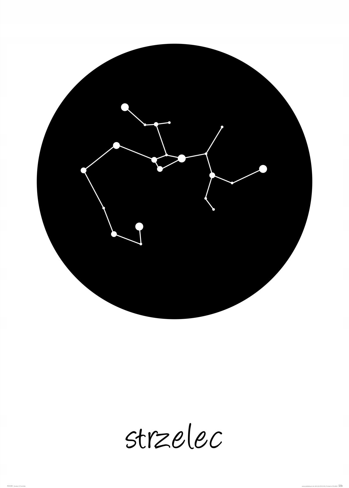 

Strzelec konstelacja w kole plakat 50x70 cm