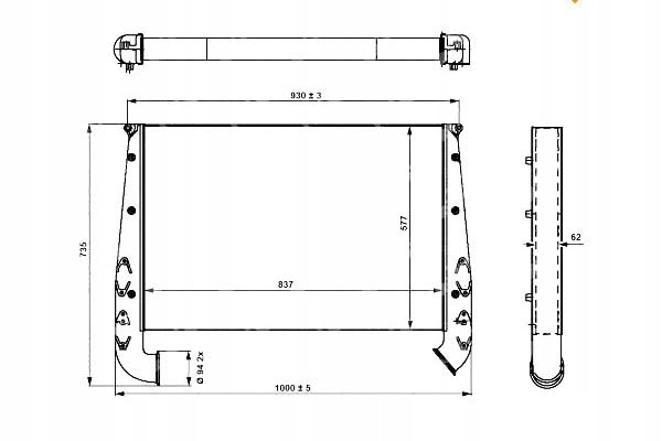 INTERCOOLER (NISKA KABINA) SCANIA 4 DC11.01-DSC9.1 Producent części NRF