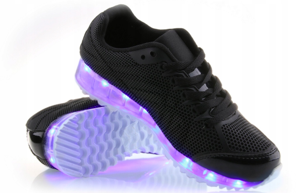 

Buty Led Usb Ledowe Czarne 7 Kolorów Migające r.39