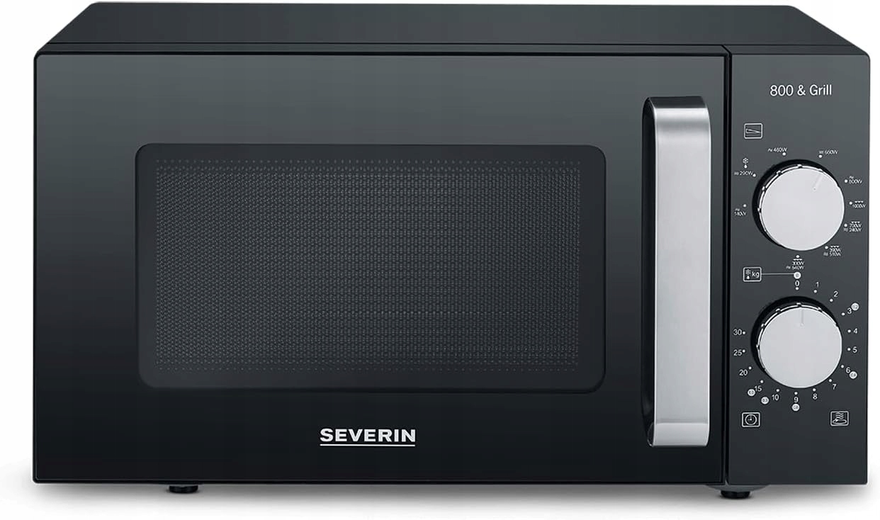 Severin Mw 7762 kuchenka mikrofalowa grill dno ceramiczne 20L 800W manualna