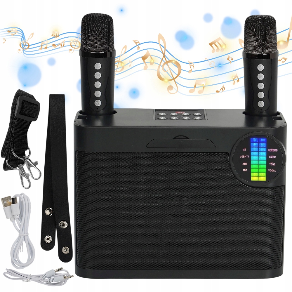 Mini Karaoke Sada S Dvěma Mikrofony Přenosný Bluetooth Reproduktor Dárek