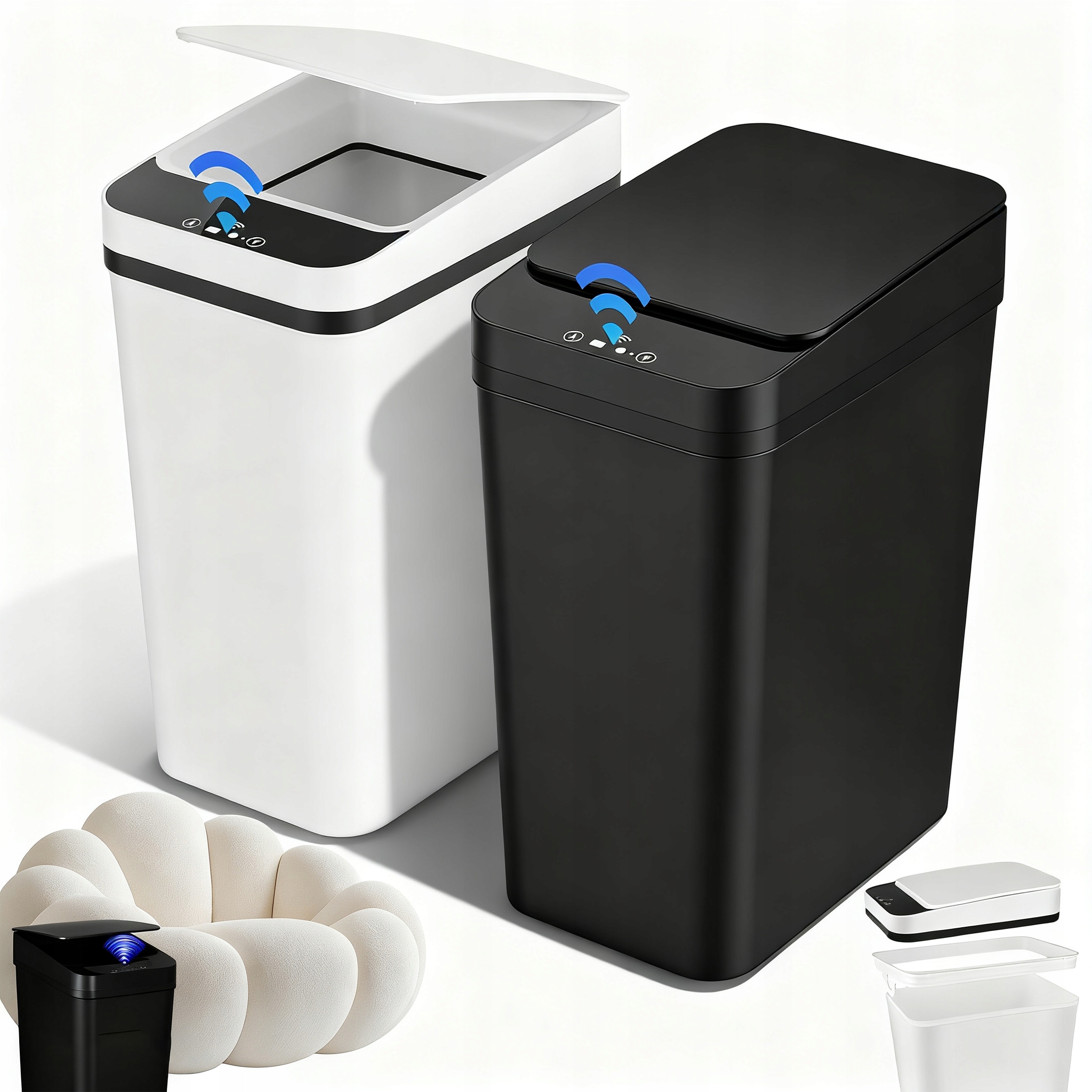 Levně Odpadkový Koš Se Senzorem 2 Ks 12 L, Trojitá Hermetická Detekce